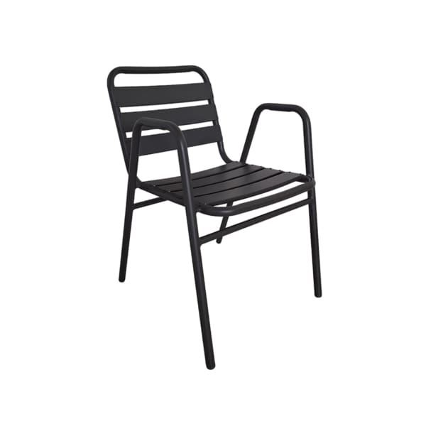 This is a product image of Kochi Outdoor 2 Chairs & Coffee Table Set in Black. It can be used as an Outdoor Furniture.
