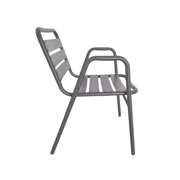 This is a product image of Kochi Outdoor 2 Chairs & Coffee Table Set in Grey. It can be used as an Outdoor Furniture.