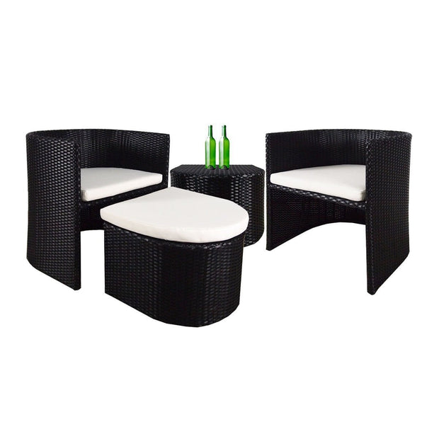 This is a product image of Caribbean Patio Set White Cushion. It can be used as an Outdoor Furniture