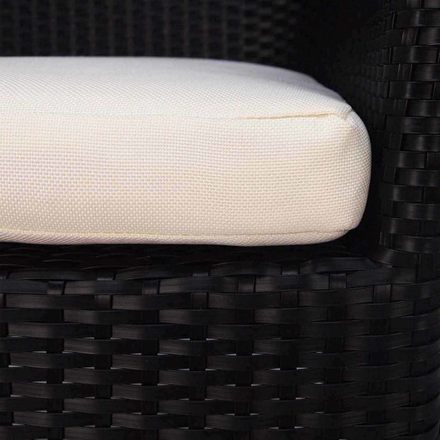 This is a product image of Costa Loveseat + Coffee Table White Cushions. It can be used as an Outdoor Furniture.