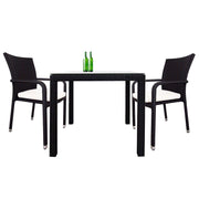 This is a product image of Palm 2 Chair Dining Set White. It can be used as an Outdoor Furniture.