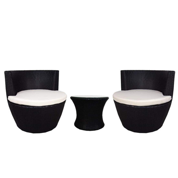This is a product image of Stackable Patio Set White Cushion. It can be used as an Outdoor Furniture