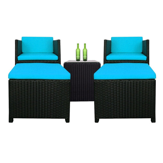 This is a product image of Splendor Armchair Set Blue Cushions (SALE). It can be used as an Outdoor Furniture.