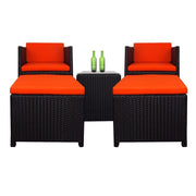 This is a product image of Splendor Armchair Set Orange Cushions (OPEN BOX SALE). It can be used as an Outdoor Furniture