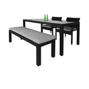 This is a product image of Addison 4 Pcs Dining Set Grey Cushions. It can be used as an Outdoor Furniture.