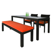 This is a product image of Addison 4 Pcs Dining Set Orange Cushions. It can be used as an Outdoor Furniture.