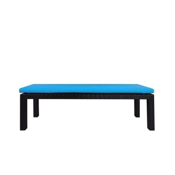 This is a product image of Bondi Outdoor Bench Blue Cushion. It can be used as an Outdoor Furniture.