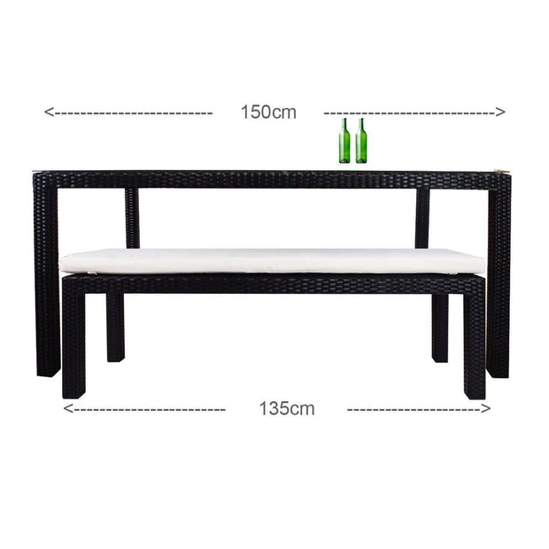 This is a product image of Bondi Outdoor Bench White Cushion. It can be used as an Outdoor Furniture.