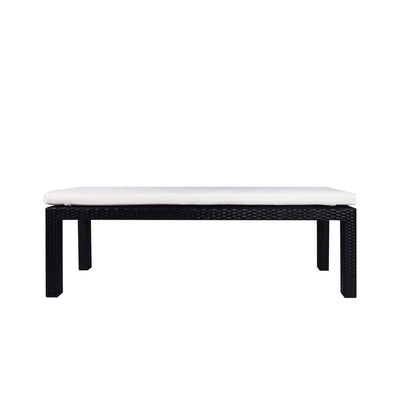 This is a product image of Bondi Outdoor Bench White Cushion. It can be used as an Outdoor Furniture.