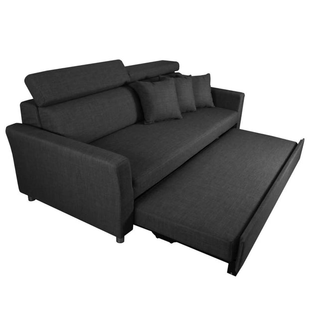 This is a product image of Bowen Sofa Bed Grey. It can be used as an.