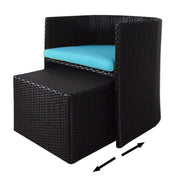 This is a product image of Caribbean Patio Set Blue Cushion. It can be used as an Outdoor Furniture.