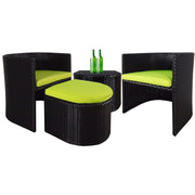 This is a product image of Caribbean Patio Set Green Cushion. It can be used as an Outdoor Furniture.