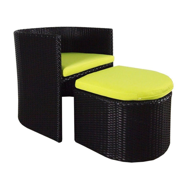 This is a product image of Caribbean Patio Set Green Cushion. It can be used as an Outdoor Furniture.