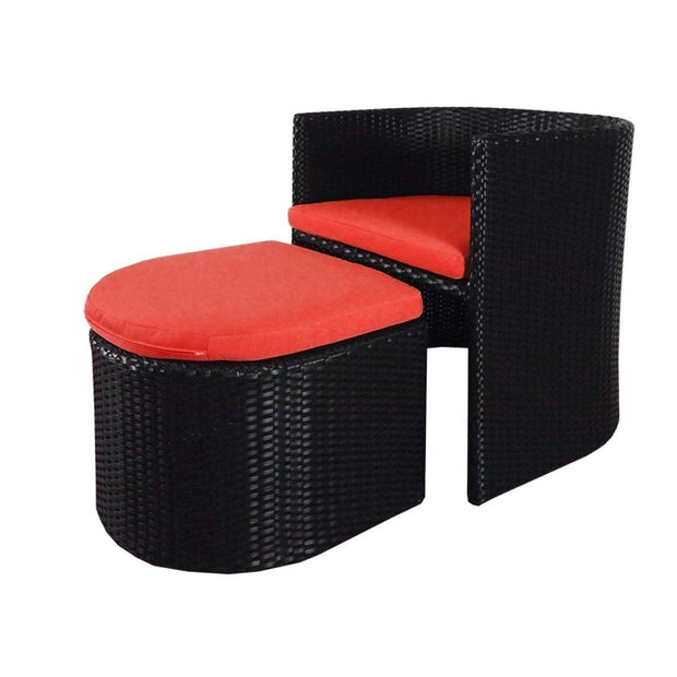This is a product image of Caribbean Patio Set Orange Cushion. It can be used as an Outdoor Furniture.