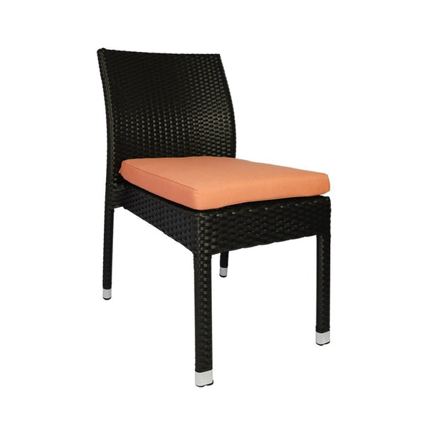 This is a product image of Casa 4 Chair Dining Set Orange Cushion. It can be used as an Outdoor Furniture.