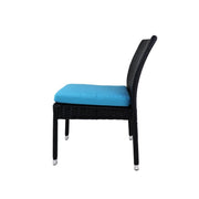 This is a product image of Casa 6 Chair Dining Set Blue Cushion. It can be used as an Outdoor Furniture.