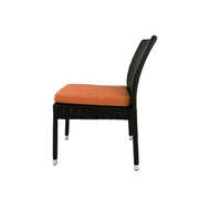 This is a product image of Casa 6 Chair Dining Set Orange Cushion. It can be used as an Outdoor Furniture.