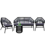 This is a product image of Catania 2+1+1 Seater Set Grey Cushions. It can be used as an Outdoor Furniture.