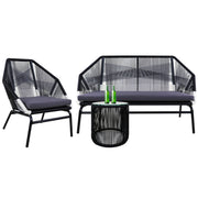 This is a product image of Catania Sofa 2 + 1 Seater Grey Cushions. It can be used as an Outdoor Furniture.