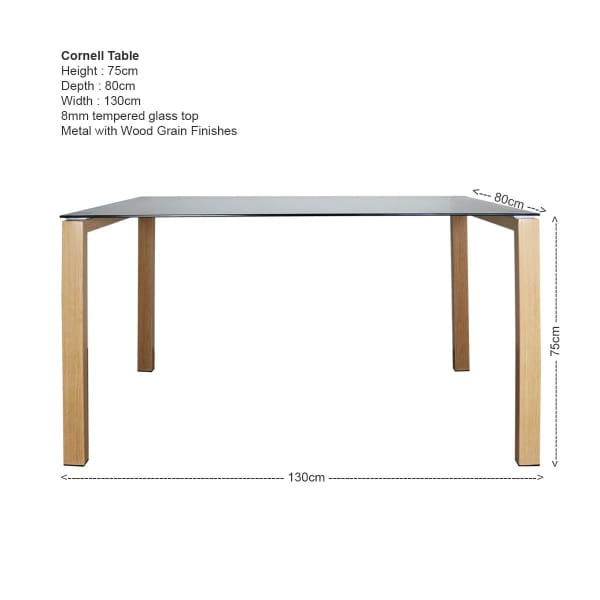 This is a product image of Cornell 1.3m Dining Table (OPEN BOX). It can be used as an.