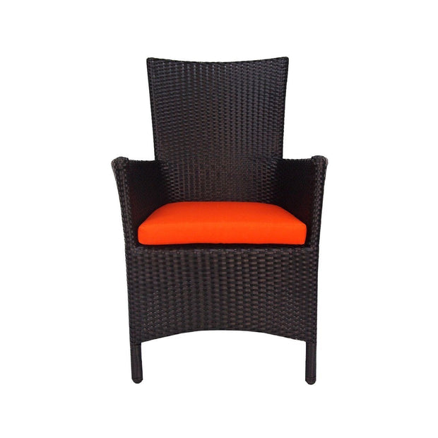 This is a product image of Costa Single Armchair Orange Cushions. It can be used as an Outdoor Furniture.