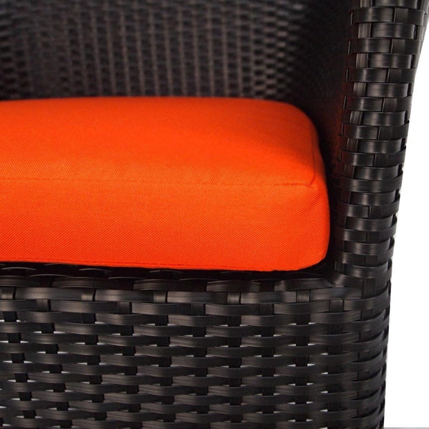 This is a product image of Costa Single Armchair Orange Cushions. It can be used as an Outdoor Furniture.