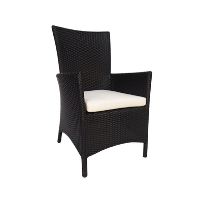 This is a product image of Costa Single Armchair White Cushions. It can be used as an Outdoor Furniture.