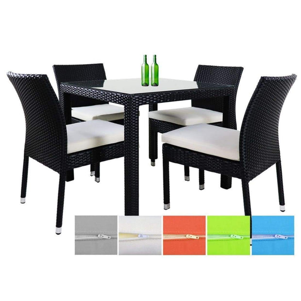 This is a product image of Cushion Covers + Insert for Monde 4 Chair Dining Set. It can be used as an Cushions Outdoor Furniture