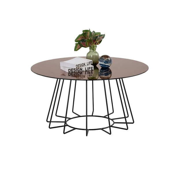 This is a product image of Cyrus Coffee Table in Mirror Glass Top. It can be used as an.