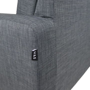 This is a product image of Darah L Shape RIGHT Side when Seated - Grey. It can be used as an.