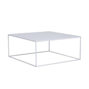 This is a product image of Darnell Coffee Table in Matt White Epoxy. It can be used as an.