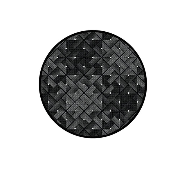 This is a product image of Ease Round Reversible Mat - Black. It can be used as an Home Accessories.