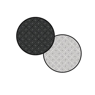 This is a product image of Ease Round Reversible Mat - Black. It can be used as an Home Accessories