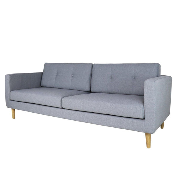 This is a product image of Eddie 3 Seater Sofa Light Grey. It can be used as an Sofa.