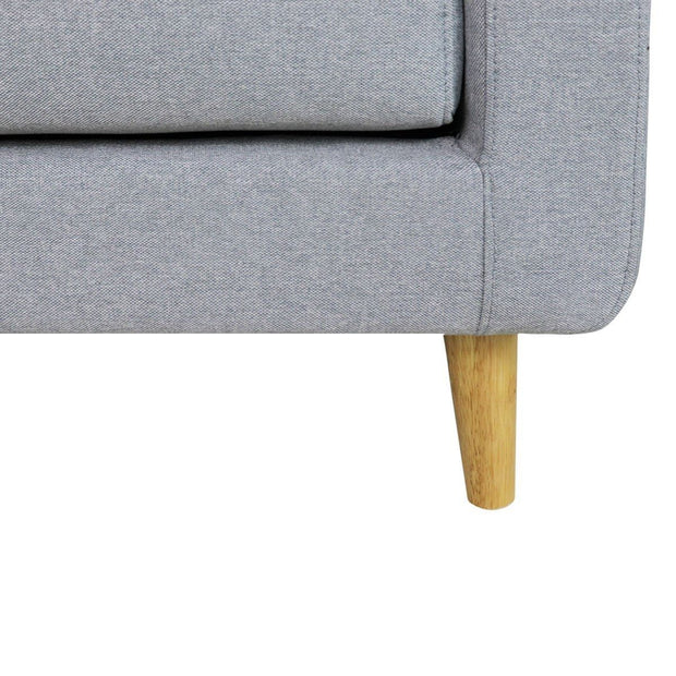 This is a product image of Eddie 3 Seater Sofa Light Grey (OPEN BOX). It can be used as an Sofa.