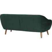 This is a product image of Escort 3 Seater Sofa in Dark Green Veloutine Fabric. It can be used as an.