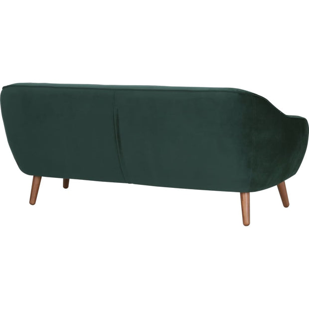 This is a product image of Escort 3 Seater Sofa in Dark Green Veloutine Fabric. It can be used as an.