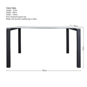 This is a product image of Fabio 1.3m Dining Table (OPEN BOX). It can be used as an.
