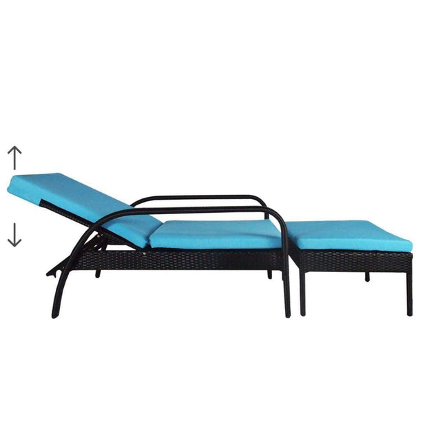 This is a product image of Ferraria Sunbed Blue Cushion. It can be used as an Outdoor Furniture.