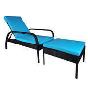 This is a product image of Ferraria Sunbed Blue Cushion. It can be used as an Outdoor Furniture.