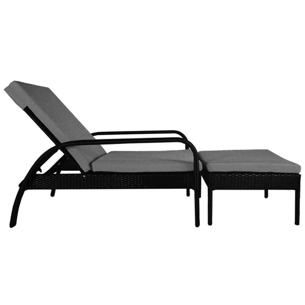 This is a product image of Ferraria Sunbed Grey Cushion + Coffee Table. It can be used as an Outdoor Furniture.