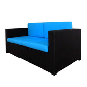 This is a product image of Fiesta Sofa Set II Blue Cushions. It can be used as an Outdoor Furniture.