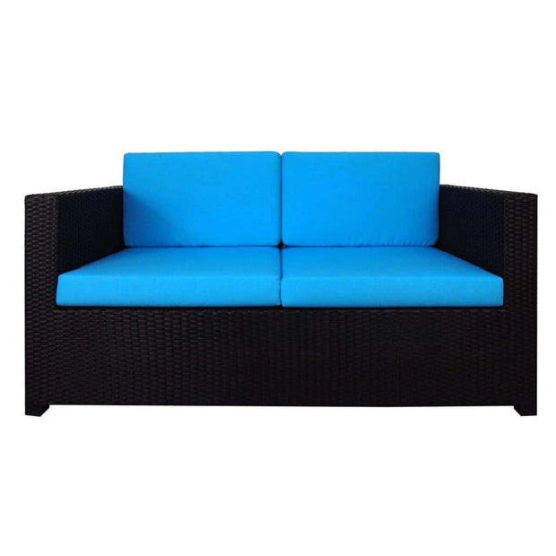 This is a product image of Fiesta Sofa Set II Blue Cushions. It can be used as an Outdoor Furniture.