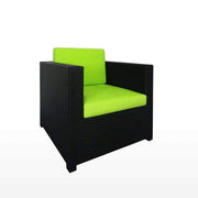 This is a product image of Fiesta Sofa Set II Green Cushions. It can be used as an Outdoor Furniture.