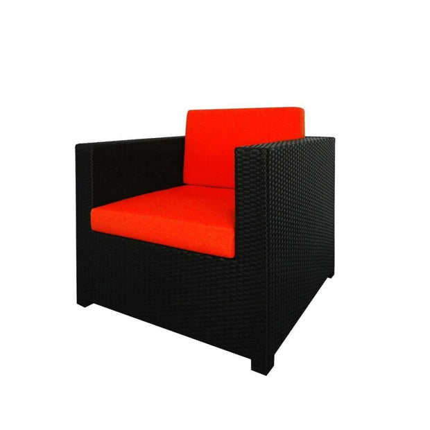 This is a product image of Fiesta Sofa Set II Orange Cushions. It can be used as an Outdoor Furniture.
