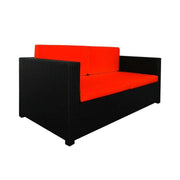 This is a product image of Fiesta Sofa Set II Orange Cushions. It can be used as an Outdoor Furniture.