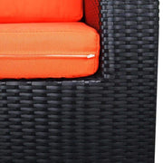 This is a product image of Fiesta Sofa Set II Orange Cushions. It can be used as an Outdoor Furniture.