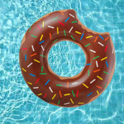 This is a product image of Gigantic Chocolate Donut Inflatable Pool Float. It can be used as an Home Accessories.