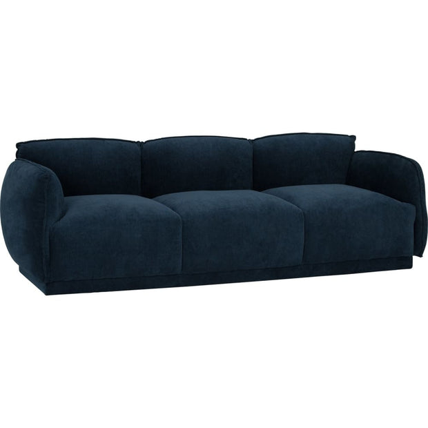 This is a product image of Glanza 3 Seater Sofa in Navy Colour Vega Fabric. It can be used as an.