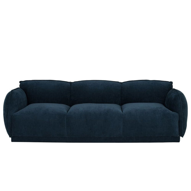 This is a product image of Glanza 3 Seater Sofa in Navy Colour Vega Fabric. It can be used as an.